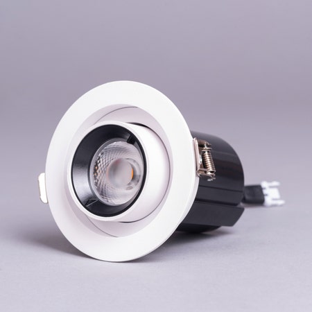 Rigel- 5W White/Chrome (3000K, 36° Beam Angle) LED Recess COB Downlights (DL01-10723)