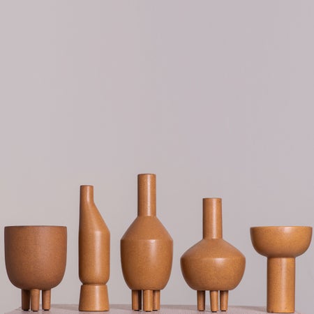 Terra Cotta Glow (Yellow) Ceramic Vases