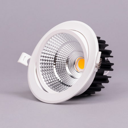 Altair- 18W White/Chrome (4000K, 36° Beam Angle) PC Body Recess LED COB Downlights (DL01-10884)