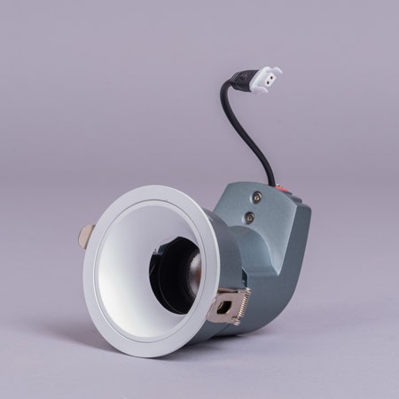 Pandora- 8W Matt White (3000K , 60 Degree Beam Angle) J-Spot with Trim Recess Mounted LED COB Downlights (DL01-10495)