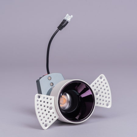 Pandora- 12W Gun Black (3000K , 60 Degree Beam Angle) J-Spot Trimless Recess Mounted LED COB Downlights (DL01-10459)