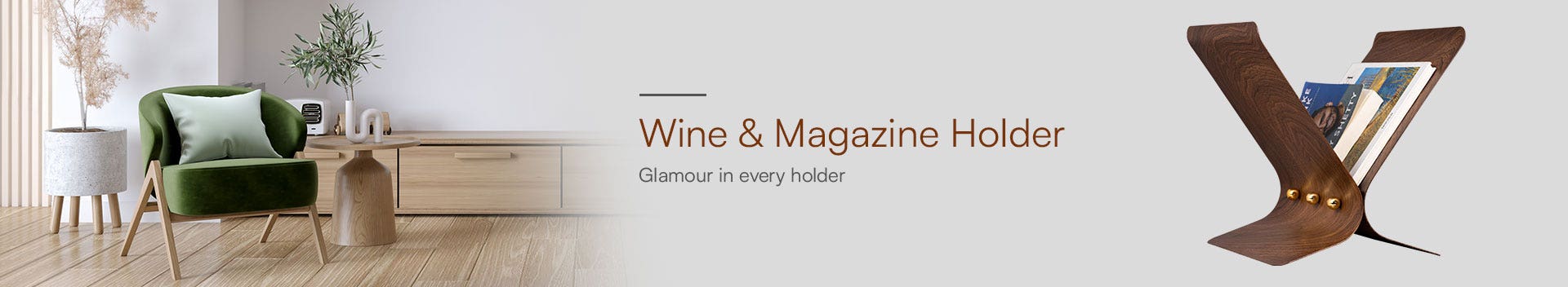 Wine And Magazine Holder