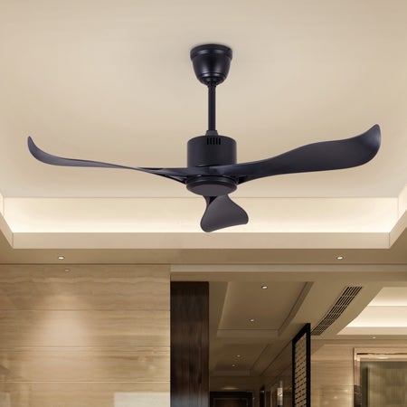 Marissa (132 cm Span, Black Finish Metal Body, Black Finish ABS Blades) Ceiling Fan