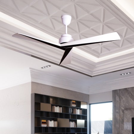 Icy Iceland (156 cm Span, Metal Body in White Finish, Wooden Blades in White Finish) Ceiling Fan