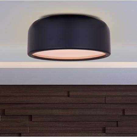 Artistic (14", Black, Smart LED) Ceiling Light (3 Smart LED Bulbs Included)