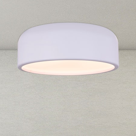 19" Artistic White Smart LED Ceiling Light (3 smart LED bulbs included)