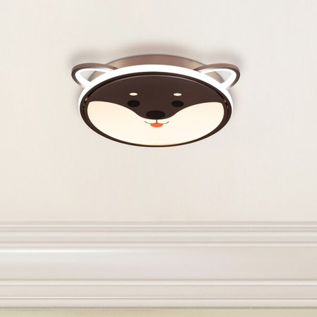 Baloo The Bear (Brown, Built-In LED with Remote Control) Kid's Room Ceiling Light