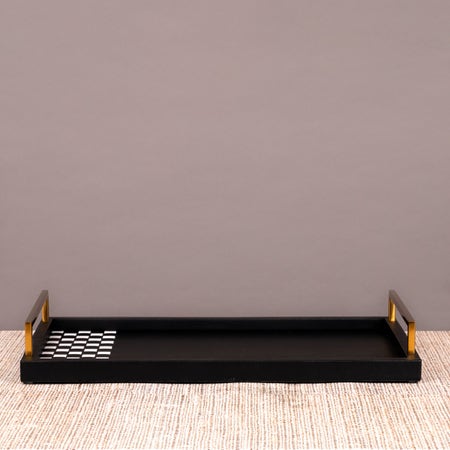 Leverage (Black) Wooden Tray