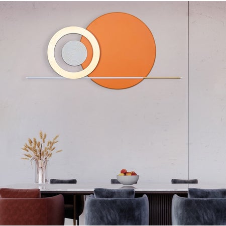 Watchful Eye (Orange/ Gold/ White) Wall Art