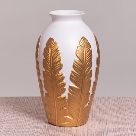 Desert Dream (Gold/ White) Ceramic Vase