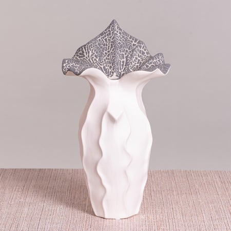 Allure (Grey/ White) Ceramic Vase