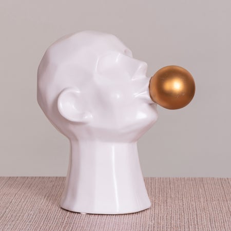 Bubble Trouble (Gold/ White) Ceramic Home Decor