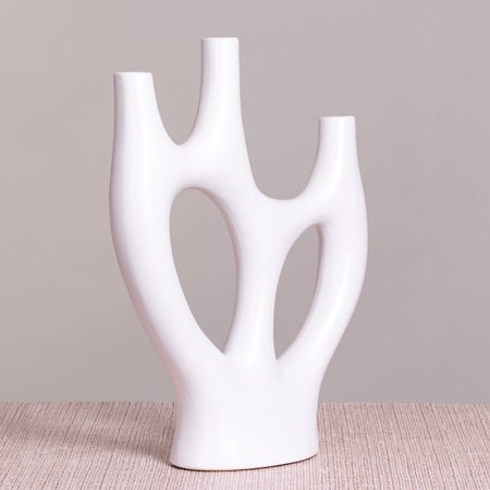 Flora (White) Ceramic Vase/ Candle Holder