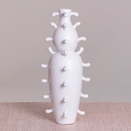 Desert Drive (White) Ceramic Vase