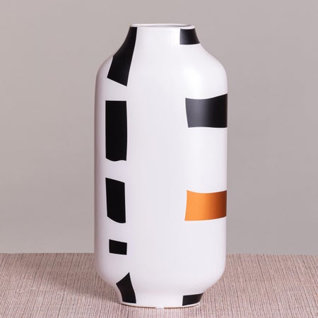 Attitude (White/ Black/ Gold) Ceramic Vase