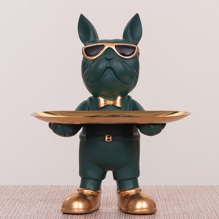 Swag Life (Green, Gold) Home Decor Tray