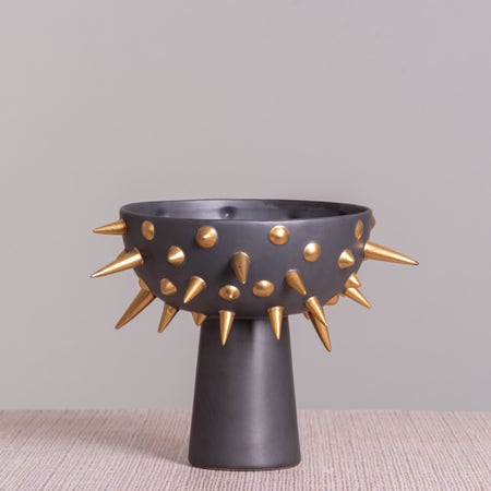 Cup Runneth Over (Black/ Gold) Ceramic Home Decor