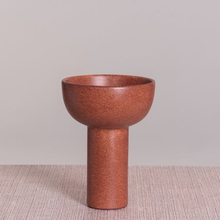 Terra Cotta Tumbler (Brown) Ceramic Vase