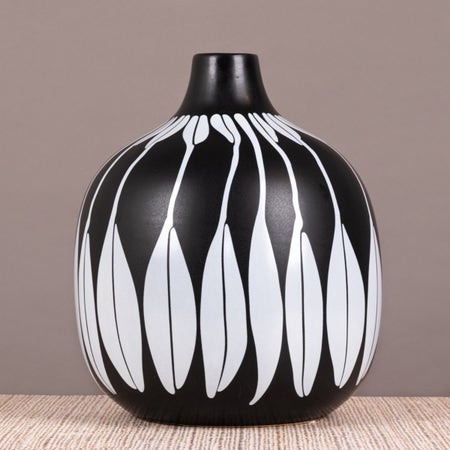 Melody (Black and White) Ceramic  Vase