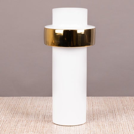 Coit Tower (White/ Gold) Ceramic Vase