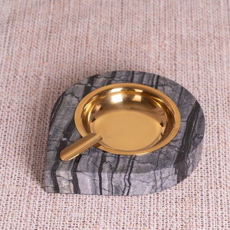 Smoke Alert (Grey) Marble Ashtray