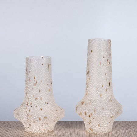 Snow Snob Textured Glass Vases