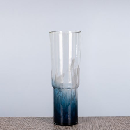 Together Tomorrow (Large, Blue) Clear Glass Vase