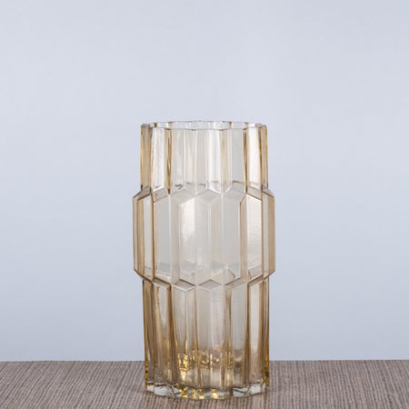 Nosedive (Large, Amber) Glass Vase