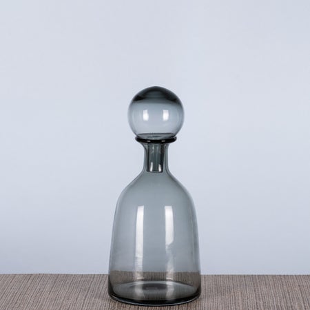 Wine & Dine (Stout, Grey) Clear Glass Vase