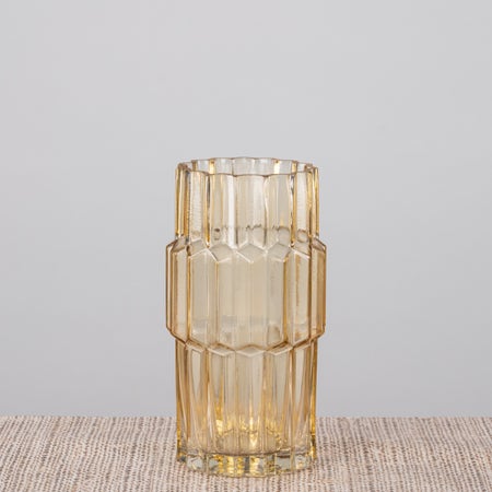 Nosedive (Small, Amber) Glass Vase