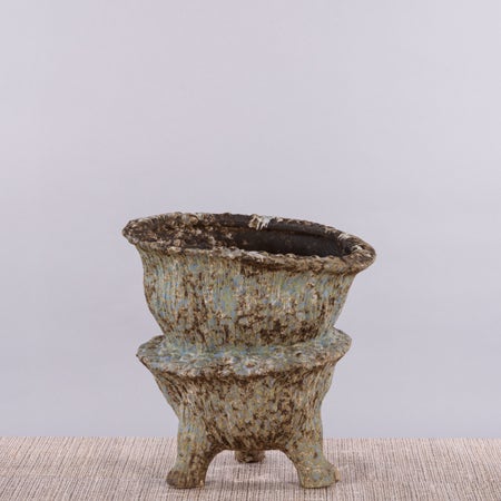 Deep Valley (Double, Brown) Ceramic Planter