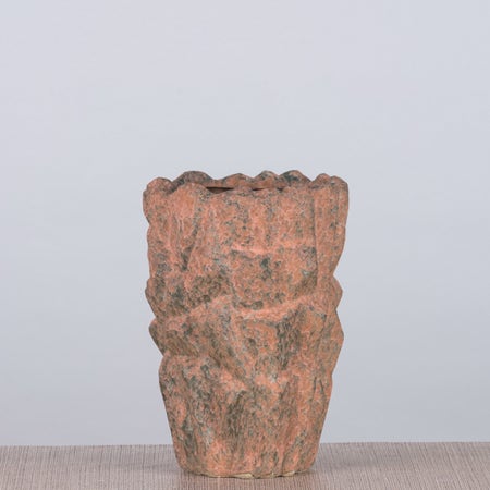 Dusk Duty (Peach / Dark Grey) Ceramic Planter