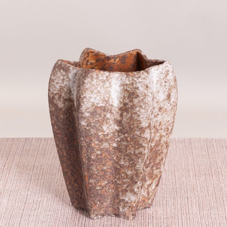 Tried & Timeless (Holland Tulip / White & Dark Brown) Ceramic Planter