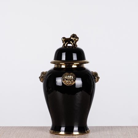 Discovery (Gold / Black) Ceramic Vase