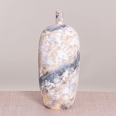 Blush On (White/ Blue/ Black) Textured Ceramic Vase