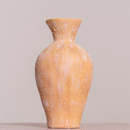 Orange Is The New (Stout, Black, Orange) Textured Ceramic Vase