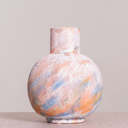 Chasing Rainbows (Blue/ Grey) Textured Ceramic Vase