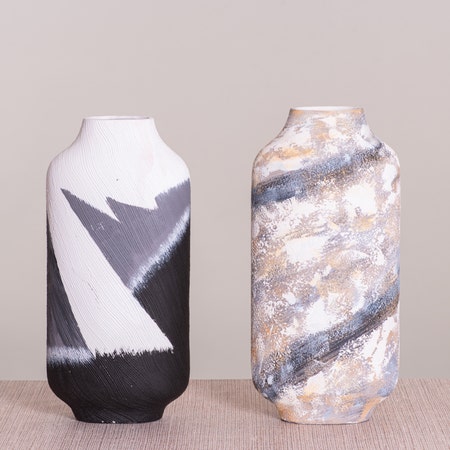 Windmills Textured Ceramic Vases