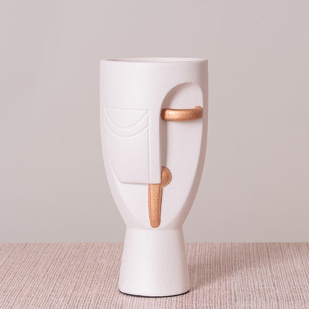 Ravishing Riddle (Large, White) Ceramic Vase