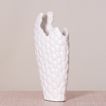 Honeycomb (White) Ceramic Vase