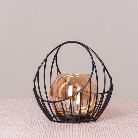 Campfire (Black) Marble Lantern