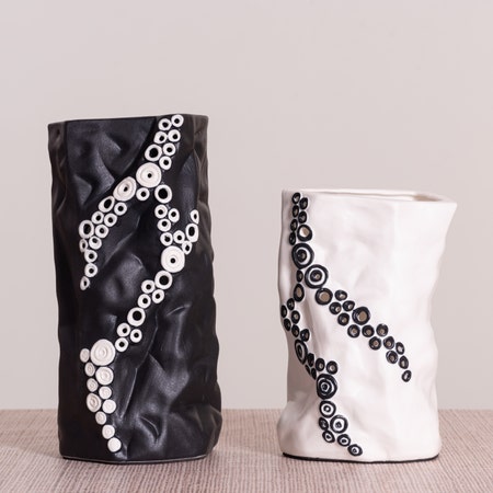 Lava Rock Ceramic Vases