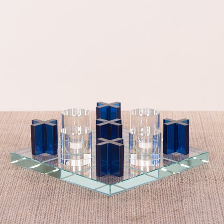 Mind Games (Clear, Blue) Glass Home Decor