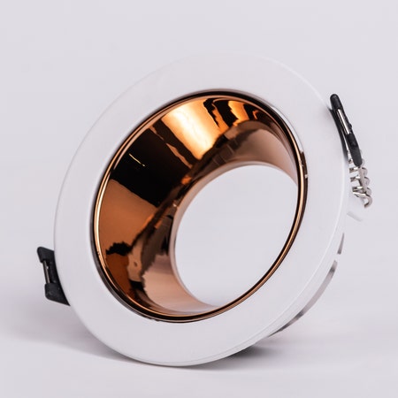 Argo - 75MM (Large, 1 Head, White, Rose Gold) LED Module COB Ring (DL01-10941)