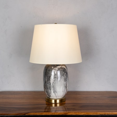 RSVP Please (Smokey Grey) Marble Table Lamp