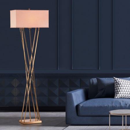 Cross Your Heart (Gold) Floor Lamp