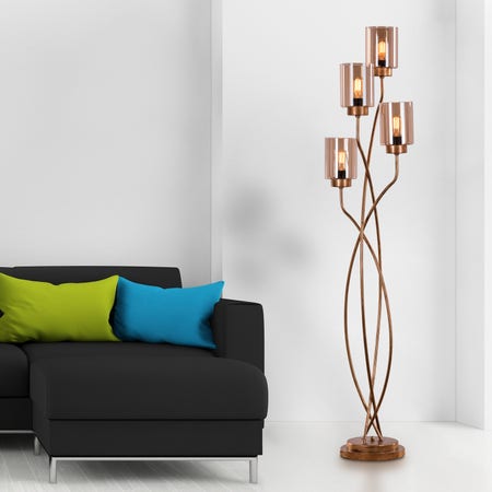 Twisted Cluster (Antique Gold) Floor Lamps