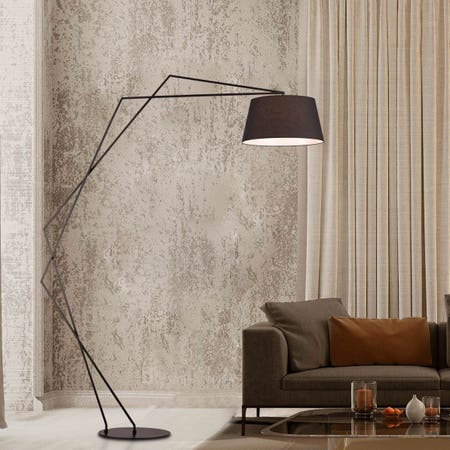 Uncovered (Black) Floor Lamp