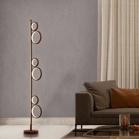 Mirage (Brown, Dimmable LED with Remote Control) Floor Lamp