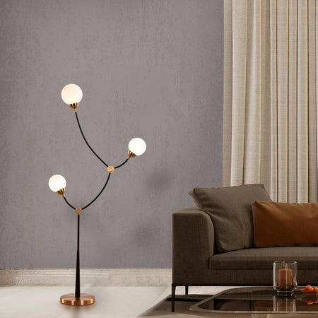 I Owe You (Short, Gold, Black) Floor Lamp